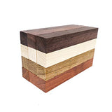 Exotic Wood Pen Blanks 12-Pack: Bloodwood, Mexican Ebony, Jatoba, Hard Maple, 3 of Each Wood Type, 5 x 3/4 x 3/4 inches Earlywood