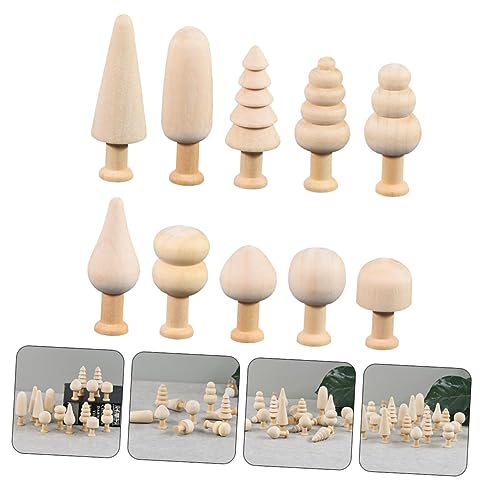 SEWACC 10pcs Woody Mushroom Unfinished Wooden Peg Dolls Peg Dolls Unfinished DIY Unfinished Mushroom Wooden People Doll Wooden Mushroom Crafts Wooden SEWACC