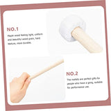 SUPVOX 2pcs Gong Hammer Music Accessories Electronic Accessories Electronic Drum Sticks Goner Striker Rubber-head Gong Mallets 5a Wood Pin Small SUPVOX