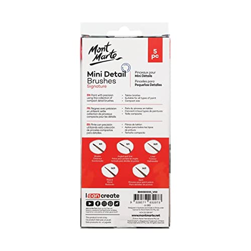 Mont Marte Mini Detail Brush Set 5pce MONT MARTE