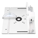 Router Lift System Full Installation Set, Aluminum Woodworking Insert Base Plate for Router Table Saw, Metal Router Lift System Kit (Silver) Fafeicy