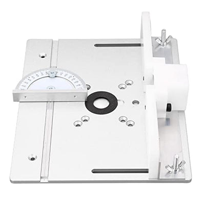 Router Lift System Full Installation Set, Aluminum Woodworking Insert Base Plate for Router Table Saw, Metal Router Lift System Kit (Silver)