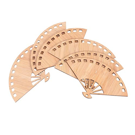 Operitacx 6pcs Blank Bamboo Bookmark Unfinished Hanging Tag Fan Shaped Bookmarks Gift Tags Unfinished Gifts Tags DIY Craft Bookmark Tag Blank Craft Operitacx
