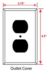 Art Plates - Duplex Outlet Cover Decorative Metal Wall Plate - 1 Gang Outlet Plug Cover - Black Diamond Plate (PRINTED IMAGE) - (Made in USA) Art Plates