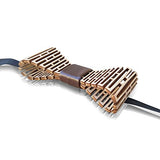 HatynkaUA Mens Wooden Bow Tie - 3D Unique Design Holiday Wedding Wood Bowtie- Necktie for Men HatynkaUA