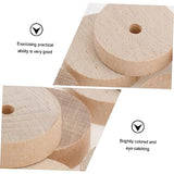 VILLCASE 100 Pcs Log Wheel DIY Toy Car Wheels Small Wheels for Projects Model Building Kits 1/4 Dowel Rod Unfinished Wood Wheels Cars Accessories VILLCASE