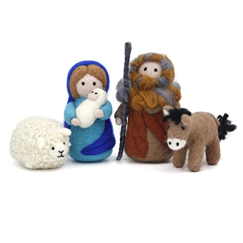 Feltsky Nativity Felting Kits for Adults Including Everything to Make - Craft Kits - Needle Felting Kits for Beginners - Height 4 inch