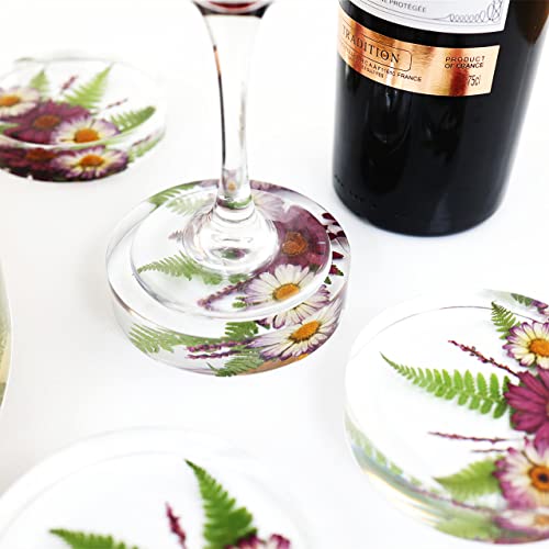 XXKJSZJQ Tray Molds for Epoxy Resin kit 13.5'' Deep Large Round Silicone Molds with 4pcs Coasters Resin Molds, Table Clock Mold DIY Flowers XXKJSZJQ