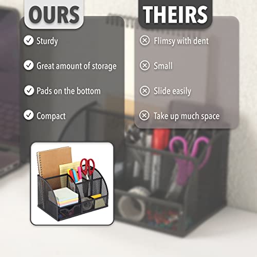 Mr. Pen- Mesh Desk Organizer, Black, Pen Holders Organizers, Desk Pencil Organizer, Pen /Pencil Holder, Pen Organizer for Desk Mr. Pen
