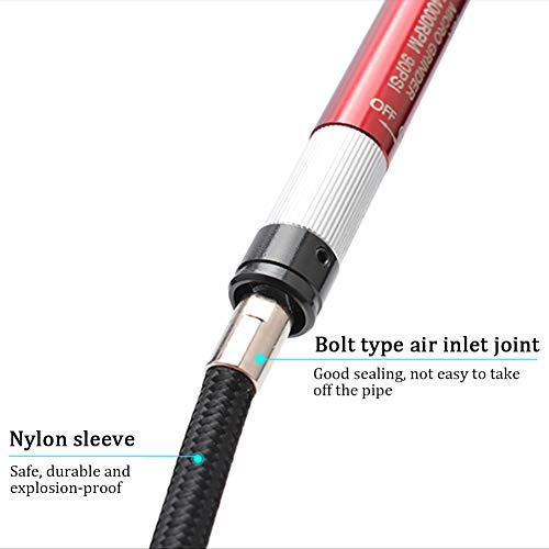 CALIDAKA Micro Air Pencil Type Die Grinder, Air-Powered Micro Die Grinder,65000 RPM Pneumatic Pencil Grinder Tool,High Speed Micro Pneumatic Air CALIDAKA