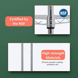 FDW 14" D×36" W×72" H Wire Shelving Unit Metal Shelf with 5 Tier Adjustable Layer Rack Commercial Strong Steel for Restaurant Garage Pantry FDW