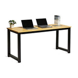 Decoholic Modern Computer Desk 63” Large Workstation Office Desk Computer Table Study Writing Desk for Office Home, with Leg Bars,Industrial Decoholic