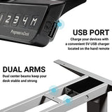 Standing Desk Corner Frame. Adjustable Height and Width Legs with Triple Electric Motors for Home Office L Shaped Desk FLT-05 Black PROGRESSIVE AUTOMATIONS