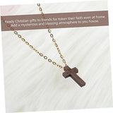 TEHAUX 300 Pcs Small Wooden Crosses Unfinished Wood Cross Rustic Wooden Cross Mini Wooden Crosses Locket for Men Pendant for Men Christian Cross Man TEHAUX