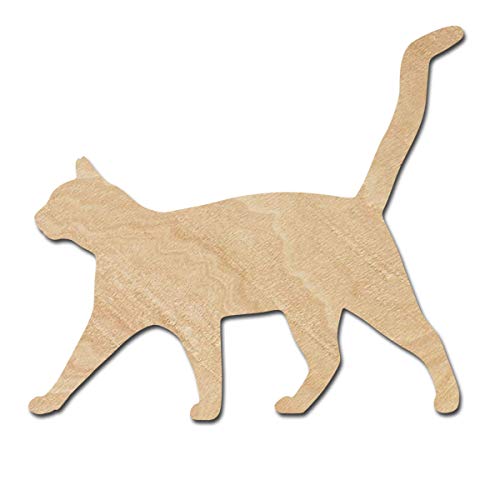 Cat Wooden Cutouts for crafts, Laser Cut Wood Shapes 5mm thick Baltic Birch Wood, Multiple Sizes Available Elliefont Styles
