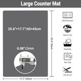 Ewen 25.6x17.7 Inches Large Heat Resistant Placemats Silicone Mat, 2MM Thick Countertop Protector Mat for Appliances, Coffee Maker,Kitchen Table, Ewen