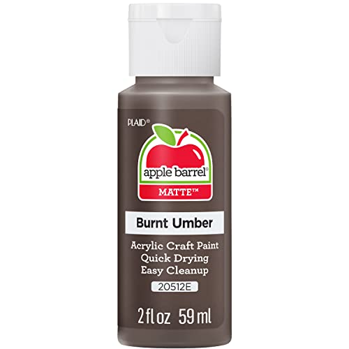 Apple Barrel Acrylic Paint in Assorted Colors (2 oz), 20512, Burnt Umber Apple Barrel