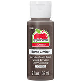 Apple Barrel Acrylic Paint in Assorted Colors (2 oz), 20512, Burnt Umber Apple Barrel