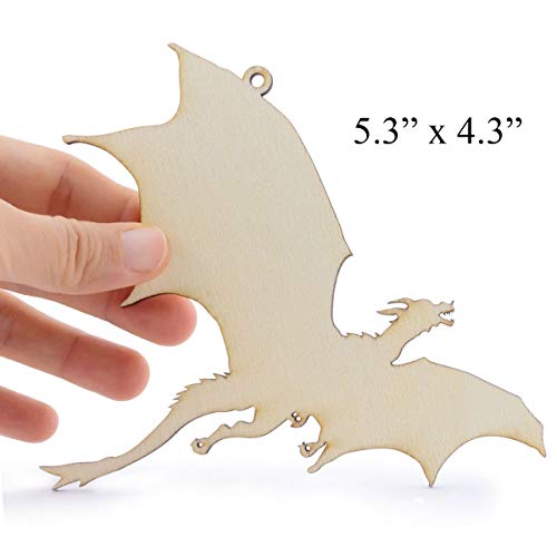 Summer-Ray 20 Wooden Dragon Laser Cutout DIY Craft Party Decoration Art Embellishment Room Decoration Summer-Ray.com