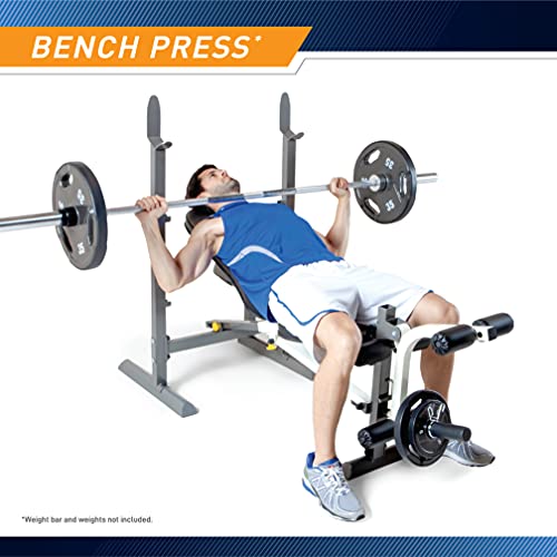 Marcy Folding Standard Weight Bench – Easy Storage MWB-20100, Incline MARCY