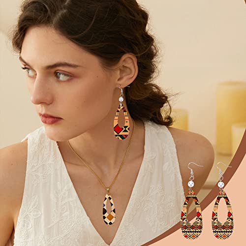 PH PandaHall 40pcs Wooden Earring Pendants, Hollow Teardrop Pendants Blank Unfinished Wooden Dangle Charms for Earrings Necklace Jewelry Making DIY PH PandaHall