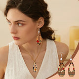 PH PandaHall 40pcs Wooden Earring Pendants, Hollow Teardrop Pendants Blank Unfinished Wooden Dangle Charms for Earrings Necklace Jewelry Making DIY PH PandaHall