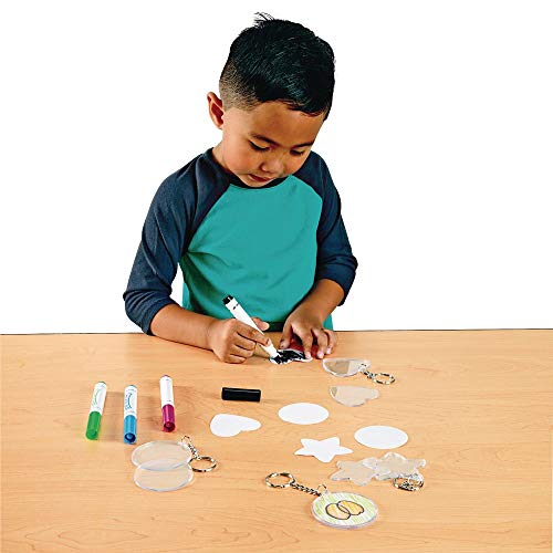 Colorations Create Your Own Keychain Craft Kit for Kids, Set of 12 – DIY Kit for Kids that Encourages Creativity – Easy and Fun – Includes Supplies Colorations