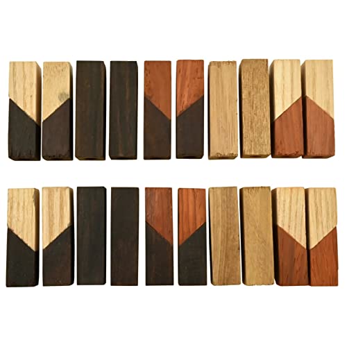 Penn State Industries PKEZ5 Pre-drilled 7mm E-Z Mini Pen Blanks, 9/16" x 9/16" x 2-1/32", Hardwood Mix, 20pcs Penn State Industries