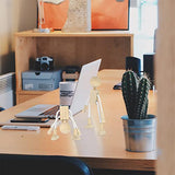 TEHAUX Wooden Peg Dolls, Unfinished Wooden Robot Unfinished Doll Bodies DIY Wooden Figures Wooden Toys for DIY Arts Crafts 6pcs TEHAUX