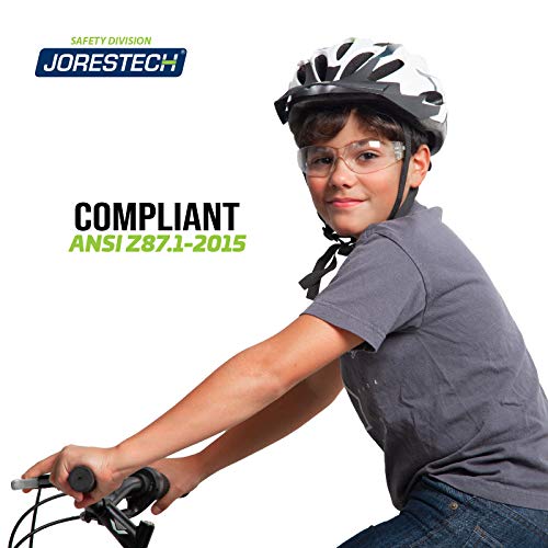 JORESTECH Kids Safety Glasses UV Protection Anti Scratch Clear Frameless Glasses, Meets ANSI Z87+ Standards, Eye Protection Activewear (LS-375-CL) JORESTECH