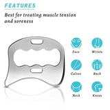 2-in-1 Stainless Steel Gua Sha Muscle Scraper Tool, Myofascial Scraping Tools for Physical Therapy, Lymphatic Drainage Massager, Soft Tissue Massage AICNLY