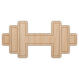 Weight Dumbbell Workout Icon Unfinished Wood Shape Piece Cutout for DIY Craft Projects - 1/8 Inch Thick - 4.70 Inch Size Sniggle Sloth
