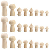 Yardwe 1 Box Wooden Mushroom Ornament DIY Wooden Crafts Wooden Mushroom Models Kids Arts and Crafts Wooden Mushrooms Acorns for Crafts Unpainted Wood Yardwe