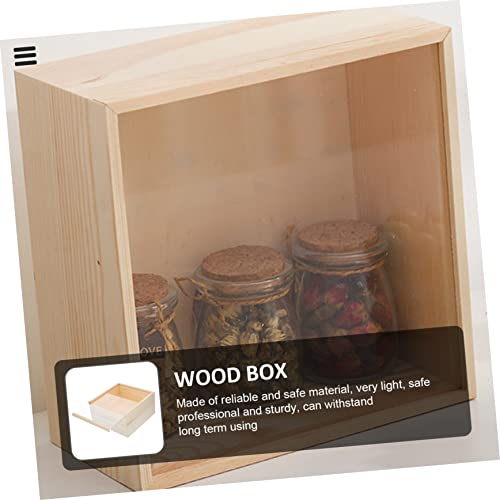 MAGICLULU Box Storage Wooden Box Wooden Tea Organizer Jewelry Chest Holder Jewelry Case Jewelry Trinket Case Household Kid Piggy Bank Wood Storage MAGICLULU