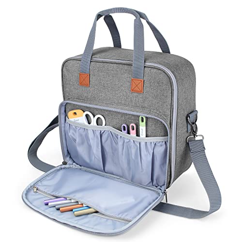 LUXJA Double-layer Carrying Case Compatible with Cricut Die-Cut Machine, 2  Layers Bag Compatible with Cricut Explore Air (Air 2) and Maker (Patent