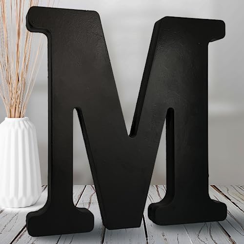 AOCEAN 8 inch Black Wood Letters Unfinished Wood Letters for Halloween Decorative Standing Letters Slices Sign Board Decoration for Craft Home Party AOCEAN