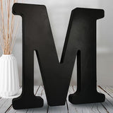 AOCEAN 8 inch Black Wood Letters Unfinished Wood Letters for Halloween Decorative Standing Letters Slices Sign Board Decoration for Craft Home Party AOCEAN
