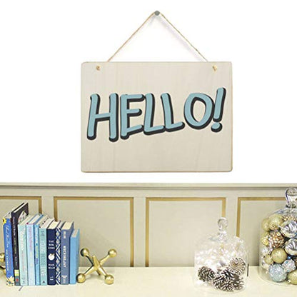 6 Pack Blank Wooden Plaque Rectangle Unfinished Wood Sign Decorative DIY Crafts Signs for Wreath Home Door Wall Art Decoration, 8.8x6.7 Inches
