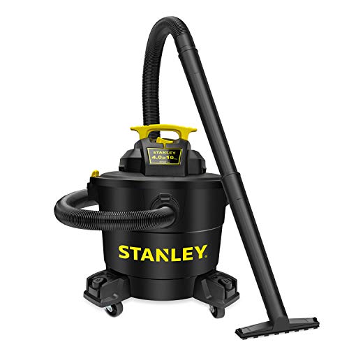 Stanley Wet/Dry Vacuum SL18191P, 10 Gallon 4 Horsepower 16 FT Clean Range Shop Vacuum, Ideal for Home/Garage/Laundry Rooms with Vacuum Attachments, - WoodArtSupply