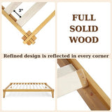 Bme Chalipa 14” Solid Wood Platform Bed Frame with Japanese Joinery and Ample Storage Bme