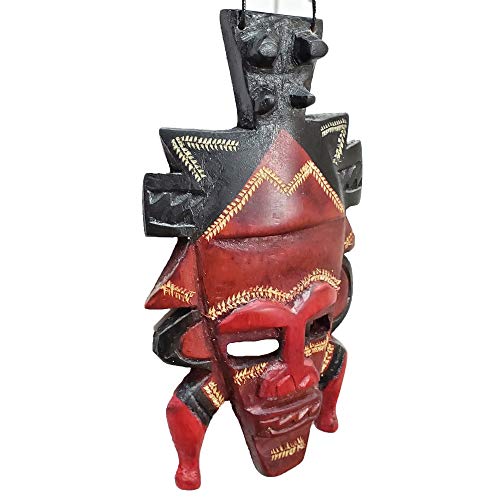 Stoneage Arts African Masks Wall Hanging Art Hand Carving Safari Décor Wall Head Sculpture Wild Animal and Tribal Features Faces Hanging Together for Stoneage Arts