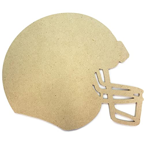 Michelle's aDOORable Creations Wooden Football Hockey Helmet Cutout Unfinished Wood Sports Helmet for Crafting Painting Door Sign Michelle's aDOORable Creations