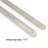 WeldingStop 6 in Machinist Ruler Scale 5R 10ths 1/100 1/32 1/64 Graduation Flexible Decimal Inch Steel Rule WeldingStop