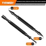 TYRWEEY 2-Piece Nail Setter Dual Head Nail Set, Dual Head Nail Setter & Hinge Pin Remover Punch Set, Nail Setter Features 1/32-in, 1/16-in, 1/8-in TYRWEEY