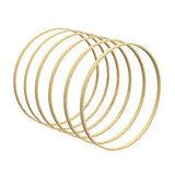 Worown 6 Pack 12 Inch Wooden Bamboo Floral Hoops Wreath Rings for DIY Wedding Wreath Decor, Dream Catcher and Macrame Wall Hanging Crafts Worown