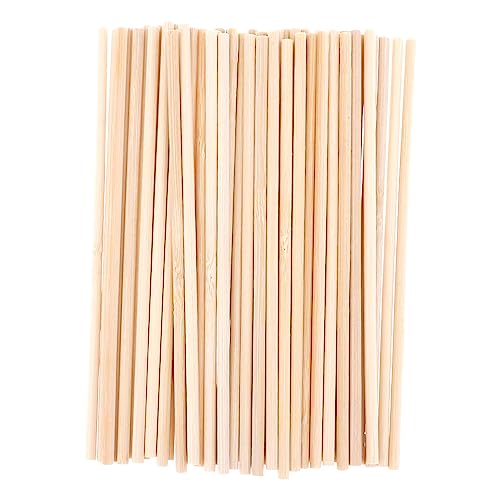 50 PCS Dowel Rods Wood Sticks Wooden Dowel Rods - 1/4 x 12 Inch Unfinished Bamboo Sticks Rods for Crafts and DIYers (1/4 x 12 Inch)