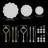 3 Tier Cake Stand Resin Tray Molds, Silicone Cake Stand Molds for Resin, Epoxy Resin Tiered Tray Mold, DIY Epoxy Resin Casting Mold with 6Pcs Crown MSDADA