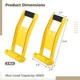 Homaisson 2 Pcs Plasterboard Carriers, Plastic Drywall Carrying Handles, Panel Carrier Tool with 80KG Load-Bearing Capacity, Non-slip Plywood Lifting Homaisson