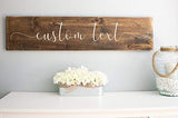 Personalized Text Words, Custom Farmhouse Wall Decor Horizontal Wood Sign Multiple Sizes and Colors Schafer Art Studio