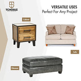 4 Inch / 10 cm Wooden Furniture Legs, Tchosuz Set of 4 Solid Wood Mid-Century Modern Pyramid Replacement Feets with 5/16 inch Bolt & Rubber Floor WoodArtSupply